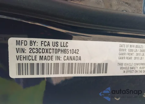 2023 Dodge Charger R/T from USA, damaged, VIN 2C3CDXCT0PH651042